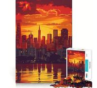 Puzzle con vista del tramonto di San Francisco, 1000 pezzi, per ragazzi, gioco di logica, divertimento e svago, taglio liscio, regalo speciale (50x75cm)