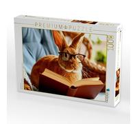 Puzzle, coniglietto che legge | Wenn du beim Lesen so vertieft dass du die Karotten um dich... · 1000 pezzi · Dimensioni da posato 64 × 48 cm · Puzzle