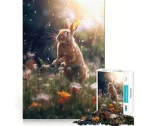 Puzzle "Coniglio nella nebbia primaverile" da 1000 pezzi per adulti, gioco di logica, calma e relax, taglio preciso, oggetto dei desideri di Babbo Natale (38x26cm)