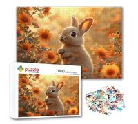 Puzzle Coniglio Puzzle 3000 Pezzi Animale, Adulti e Adolescente Divertente Giocattolo per Giocare, Impegnativi Impossibile Jigsaw con Poster e Borsa Chiusa per Decorazioni Casa Parete Regalo C-3