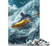 Puzzle "Conquistare le rapide", puzzle rettangolare di carta unico per la decorazione della casa, per adulti e adolescenti, regali per la festa della mamma, 1000 pezzi (26x38 cm)