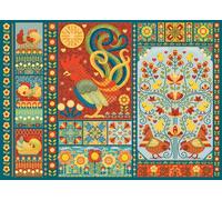 Puzzle Coperta Ricamata Scandi Chicken 1000 pezzi