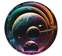 Puzzle Corgi Astronauta da 1000 pezzi, puzzle rotondo da 1000 pezzi per adulti, ideale per decorare la casa, allenare la mente e come regalo per le feste, 67,5x67,5 cm.