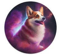 Puzzle Corgi da 1000 pezzi, puzzle rotondi da 1000 pezzi per adulti, per decorazioni per la casa, allenamento del cervello e regali per le feste, 67,5x67,5 cm