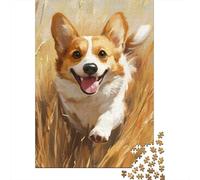 Puzzle Corgi da 500 pezzi, difficoltà per adulti, rafforza le relazioni tra i membri della famiglia, 500 pezzi (52 x 38 cm)