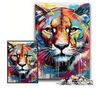 Puzzle Corgi Graffiti Puzzle per adulti 50x75cm Perfetto per il divertimento in famiglia a Natale, Ringraziamento, Compleanni e Pasqua