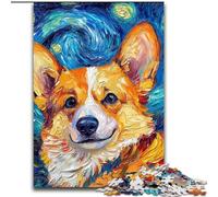 Puzzle Corgi Night Sky da 1000 pezzi per adulti e adolescenti, gioco stimolante, ideale come regalo per tutta la famiglia (26x38cm)