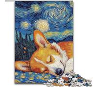 Puzzle Corgi Night Sky per adulti e adolescenti, puzzle interessante per ridurre lo stress e interagire con i genitori (26x38cm)