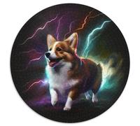 Puzzle Corgi per adulti, 1000 pezzi, puzzle rotondo, livello di difficoltà: principiante, ideale come regalo di compleanno e per le feste, 67,5x67,5 cm.