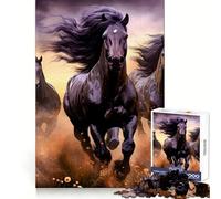Puzzle "Corsa di tre cavalli" da 1000 pezzi per adulti, gioco stimolante per la mente, per momenti di relax, con dettagli nitidi e da collezione 38x52cm