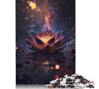Puzzle Cosmic Bloom Black Lotus da 520 pezzi, interessante soluzione per ridurre lo stress, ideale per bambini dai 12 anni in su, 520 pezzi (52x38 cm)