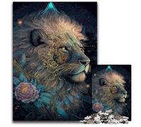 Puzzle Cosmic Bloom Il Re Leone per adulti, puzzle da 1000 pezzi impegnativi, regalo fai da te per la casa, rompicapo per adulti 50x75CM/19,68x29,52 pollici