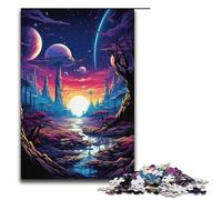 Puzzle Cosmic Fantasy Colorato Psichedelico 1000 Pezzi Puzzle in Legno per Adulti e Bambini dai 12 Anni in su Puzzle per Divertimento in Famiglia 1000 PCS (38x26cm)