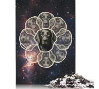 Puzzle Cosmic Flat-coated Retriever da 500 pezzi per adolescenti, regali, puzzle per adulti e adolescenti, gioco educativo, sfida, giocattolo, 500 pezzi (52x38 cm)