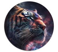 Puzzle Cosmic King Space Tiger da 1000 pezzi per adulti, puzzle rotondo da 1000 pezzi, gioco creativo per famiglie e decorazioni per la casa, regalo di Natale perfetto per adolescenti (67,5x67,5cm)