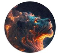 Puzzle Cosmic Lion da 1000 pezzi per adulti Puzzle rotondi da 1000 pezzi per adulti Ideale per gli innamorati, perfetto come regalo di Natale, Capodanno e San Valentino (67,5x67,5cm)