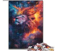 Puzzle Cosmic Lion per adulti 1000 pezzi, giocattoli, giochi educativi, antistress, regali unici per compleanni e compleanni (50x75cm)