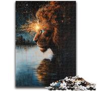 Puzzle Cosmic Lion per adulti e adolescenti, 1000 pezzi, giocattolo educativo intellettuale decomprimente, regalo di compleanno, regali, arte murale (50x75cm)