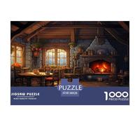 Puzzle Cosy Cottage A 1000 Pezzi Per Adulti,Vintage Rural Gioco Diabilità Impossibile Puzzle Arte Giochi Rilassamento E Intelligenza Arredamento Domestico 38x26cm/1000pcs