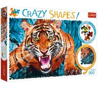 Puzzle Crazy Shapes 600 Pezzi Faccia a Faccia con Tigre Trefl