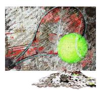 Puzzle creativi quadrati da 500 pezzi con palline da tennis e RW per adulti e puzzle in legno, giocattoli educativi, 500 pezzi (52x38 cm)