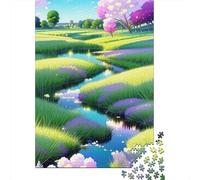 Puzzle creativi quadrati da 500 pezzi per adulti, modello "Mattina Passeggiata" e puzzle in legno, gioco impegnativo, 500 pezzi (52x38 cm)