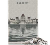 Puzzle creativi quadrati del Palazzo del Parlamento di Budapest per adulti, puzzle di carta, puzzle decorativi per la casa, 38x26 cm/1000 pezzi