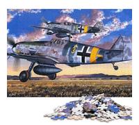 Puzzle creativi quadrati Messerschmitt Bf109 G4 da 1000 pezzi per adulti e puzzle in legno, gioco intellettuale, 1000 pezzi (75x50 cm)