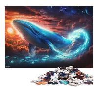 Puzzle creativi quadrati per adulti Song of The Sky Whale e puzzle in legno per la decorazione della casa, 500 pezzi (52x38 cm)