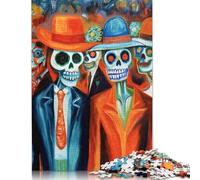 Puzzle creativo in legno da 1000 pezzi per adulti, regalo di Natale per la sfilata del Giorno dei Morti, puzzle rettangolare, gioco di sfida per l'esercizio mentale (75x50 cm)