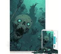 Puzzle "Creature marine non morte" da 1000 pezzi,gioco di memoria,taglio di precisione,attività creativa interattiva per stimolare la mente a casa (38x26cm)