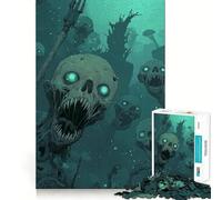 Puzzle "Creature marine non morte" da 1000 pezzi,gioco di memoria,taglio di precisione,attività creativa interattiva per stimolare la mente a casa (50x75cm)