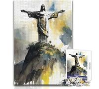 Puzzle Cristo Redentore 1000 attività educative divertenti e di apprendimento, regalo perfetto e premuroso per ogni occasione, dimensioni 50x75cm