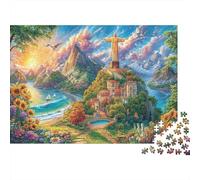 Puzzle Cristo Redentore_ Brasile 1000 Pezzi Per Adulti E Bambini, Giochi Stimolanti Per Tutta La Famiglia, 70x50cm/1000pcs