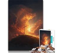 Puzzle "Croce al tramonto" da 1000 pezzi per adolescenti, regalo impegnativo e difficile per tutta la famiglia (50x75cm)