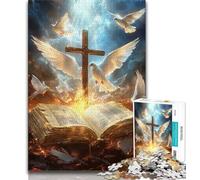 Puzzle Cross Dove da 1000 pezzi per adulti e adolescenti, giochi educativi, decorazioni per la casa, ideale come regalo per tutta la famiglia (75x50cm)