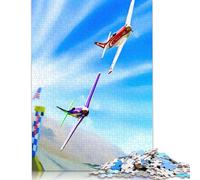 Puzzle Crossing The Finish Line in cartone riciclato al 100%, puzzle in cartone riciclato al 100% per bambini o bambine, regalo di Natale, 1000 pezzi (75x50 cm)