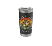 Puzzle Cube Whisperer Vintage Speed Cubing Giovani Matematica Bicchiere termico in acciaio inox doppia parete