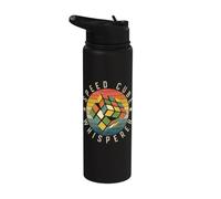 Puzzle Cube Whisperer Vintage Speed Cubing Giovani Matematica Stainless Steel Insulated Water Bottle