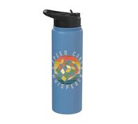 Puzzle Cube Whisperer Vintage Speed Cubing Giovani Matematica Stainless Steel Insulated Water Bottle