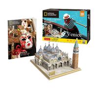 CubicFun National Geographic Puzzle 3D Piazza di San Marco, con Libretto di Fotografia, 107 pezzi