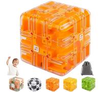 Puzzle Cubo Labirinto 3D, Divertente Labirinto 3D Con Palline Rotolanti Giocattolo Pratico For L'allenamento Del Cervello For Alleviare Lo Stress(C)