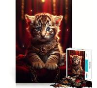 Puzzle "Cucciola di Tigre Maga" per adolescenti,1000 pezzi per un gioco di logica e divertimento,con incastri perfetti e un modo coinvolgente per passare il tempo libero (38x26cm)