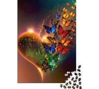Puzzle Cuore Farfalla, Amore Luminoso 1000 Pezzi Carta Riciclata oltre i 12 Anni, Estremamente Difficile 52x38cm/1000pcs