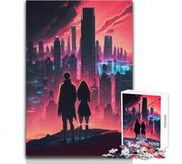 Puzzle Cyber City Night da 1000 pezzi per adolescenti, gioco divertente per lo sviluppo cognitivo, regalo speciale per una celebrazione premurosa, dimensioni 38x26cm