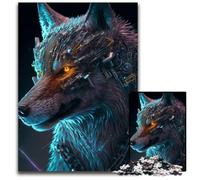 Puzzle Cyber Wolf 1000 pezzi per adulti, puzzle per adulti, sfida mentale, regalo, attività educativa per adolescenti, 26x38cm/10,23x14,96 pollici
