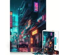 Puzzle Cyberpunk Neon Lofi da 1000 pezzi per adolescenti, rompicapo, divertimento, arte, assemblaggio, oggetto da collezione (50x75cm)