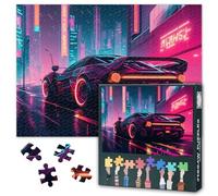 Puzzle Cyberpunk per adulti, 1000 pezzi, corsa supercar attraverso una città cyberpunk, puzzle da 1000 pezzi, opere d'arte moderne, sfide impossibili, 50x70 cm