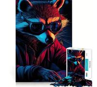 Puzzle cyberpunk Rocket Raccoon per ragazzi, 1000 pezzi, gioco di abilità mentale, svago leggero, design, assemblaggio, regalo di alta qualità (38x26cm)