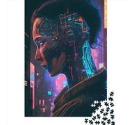 Puzzle Cyborg da 1000 pezzi per adulti, regalo di Halloween, puzzle in legno per adulti, per divertimento in famiglia e serata di giochi, 1000 pezzi (38x26 cm)